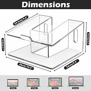 Подставка для ноутбука Kamehame Акриловая Подставка для ноутбука Эргономичная Подставка для ноутбука для стола Подставка для ноутбука для всех ноутбуков 10-15.6 дюймов synthetic.ua - Фото 1