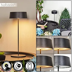 Настільна лампа Kouvi LED USB-C Акумуляторна димована IP54 Чорно-біла synthetic.ua - Фото 1