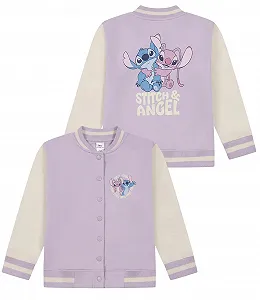 Куртка-бомбер Disney Lilo and Stitch Stitch and Fishing для девочек - Фото 1