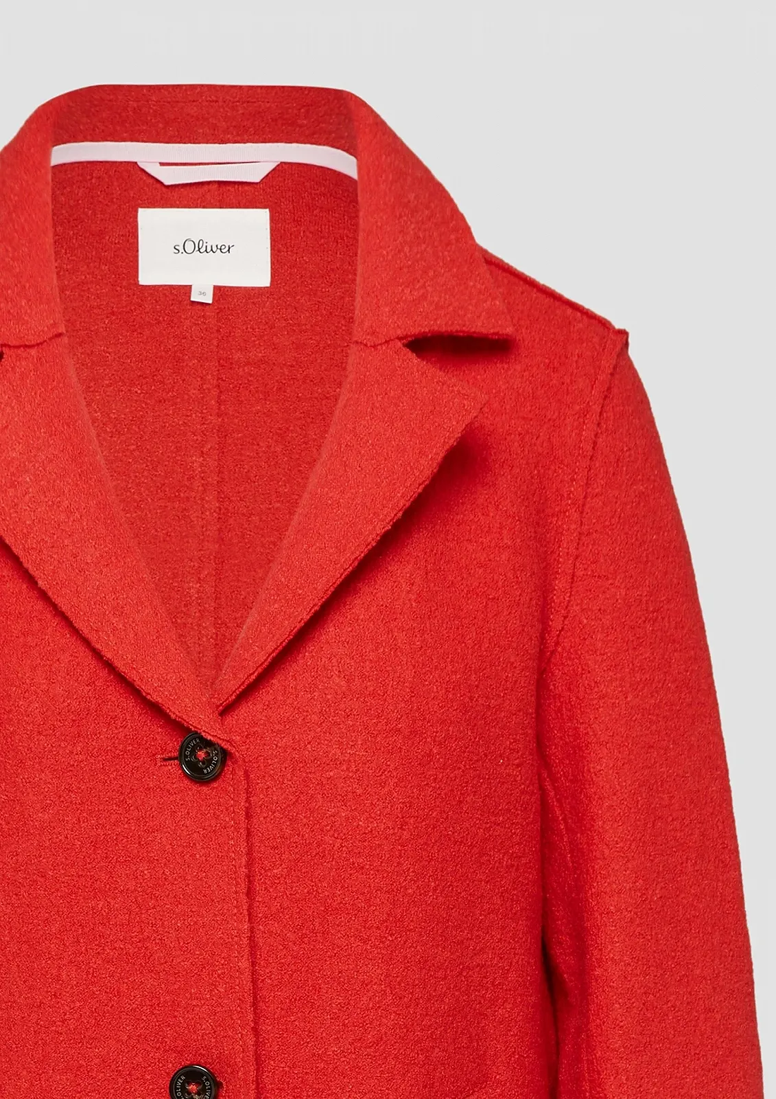 Пальто s.Oliver с коротким открытым краем без подкладки, смесь шерсти, фото №4