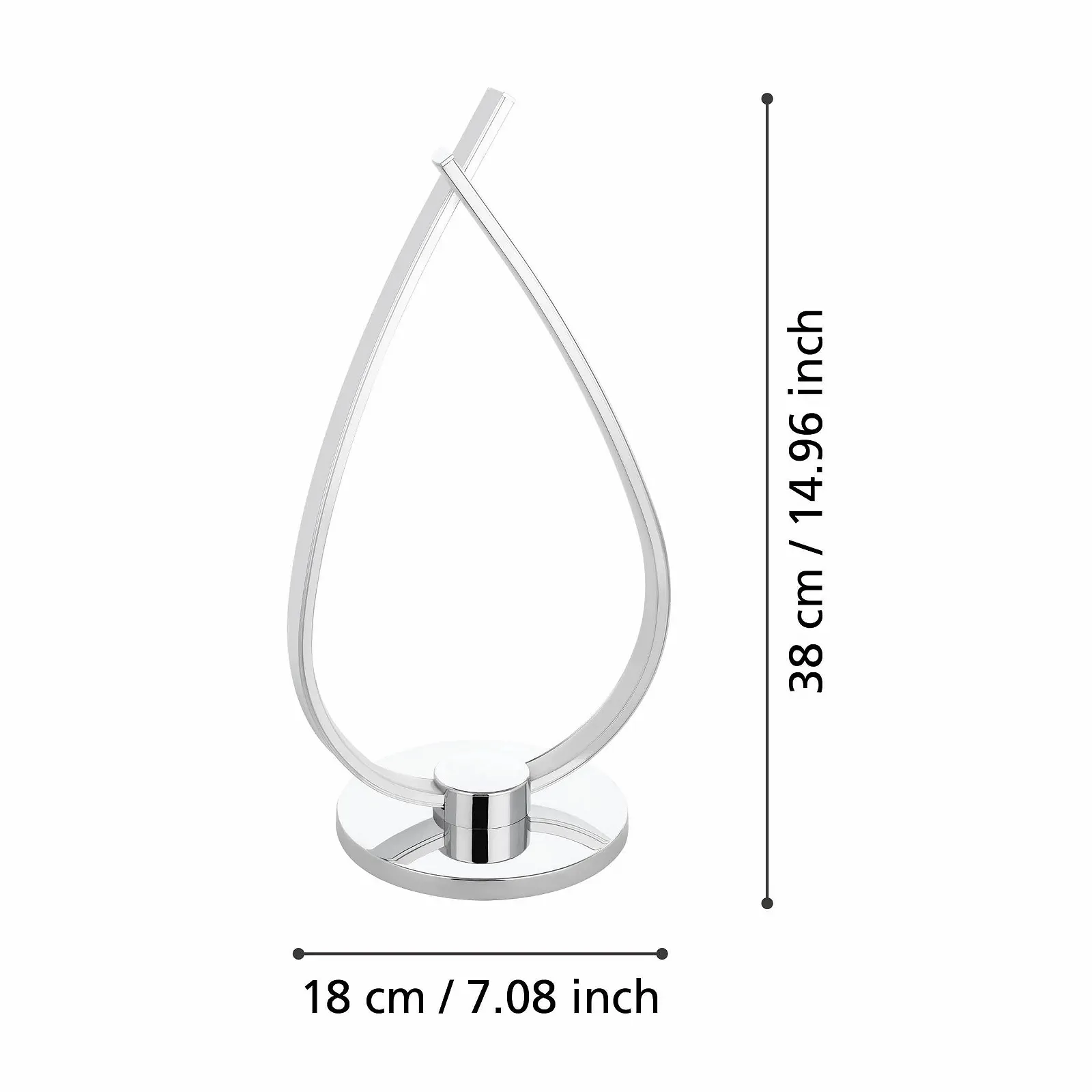 Настільна лампа EGLO алюміній 14 W хром, фото №3