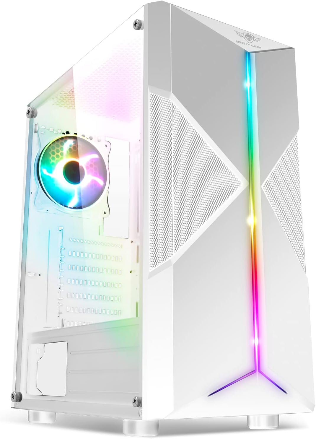 Корпус для ПК Spirit of Gamer Clone III White / ATX / Mid Tower / ARGB / Glass / USB 3.0 / White Edition, фото №1