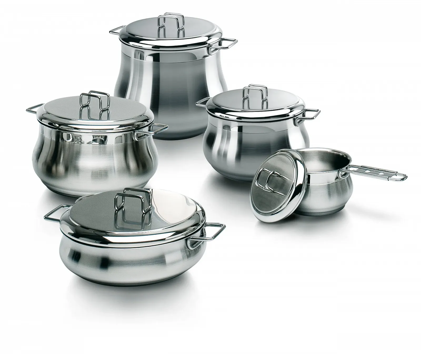 Низкая кастрюля Barazzoni Tummy с 2 ручками нержавеющая сталь 18/10 тройное дно 26 см, фото №7