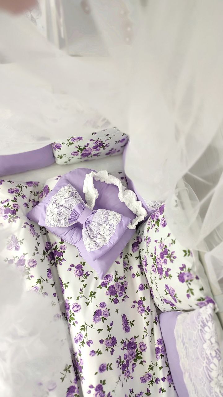 Комплект постільного для дитячого ліжечка Прованс фіолетовий (Т00073), фото №4