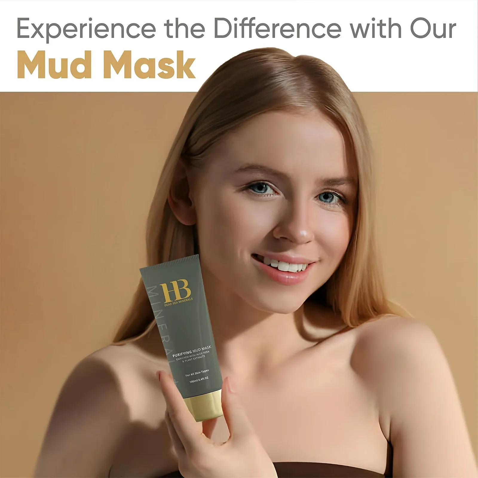 Маска для обличчя HB Мінерали Мертвого моря з алое вера та гряззю Мертвого моря 100 мл, фото №5