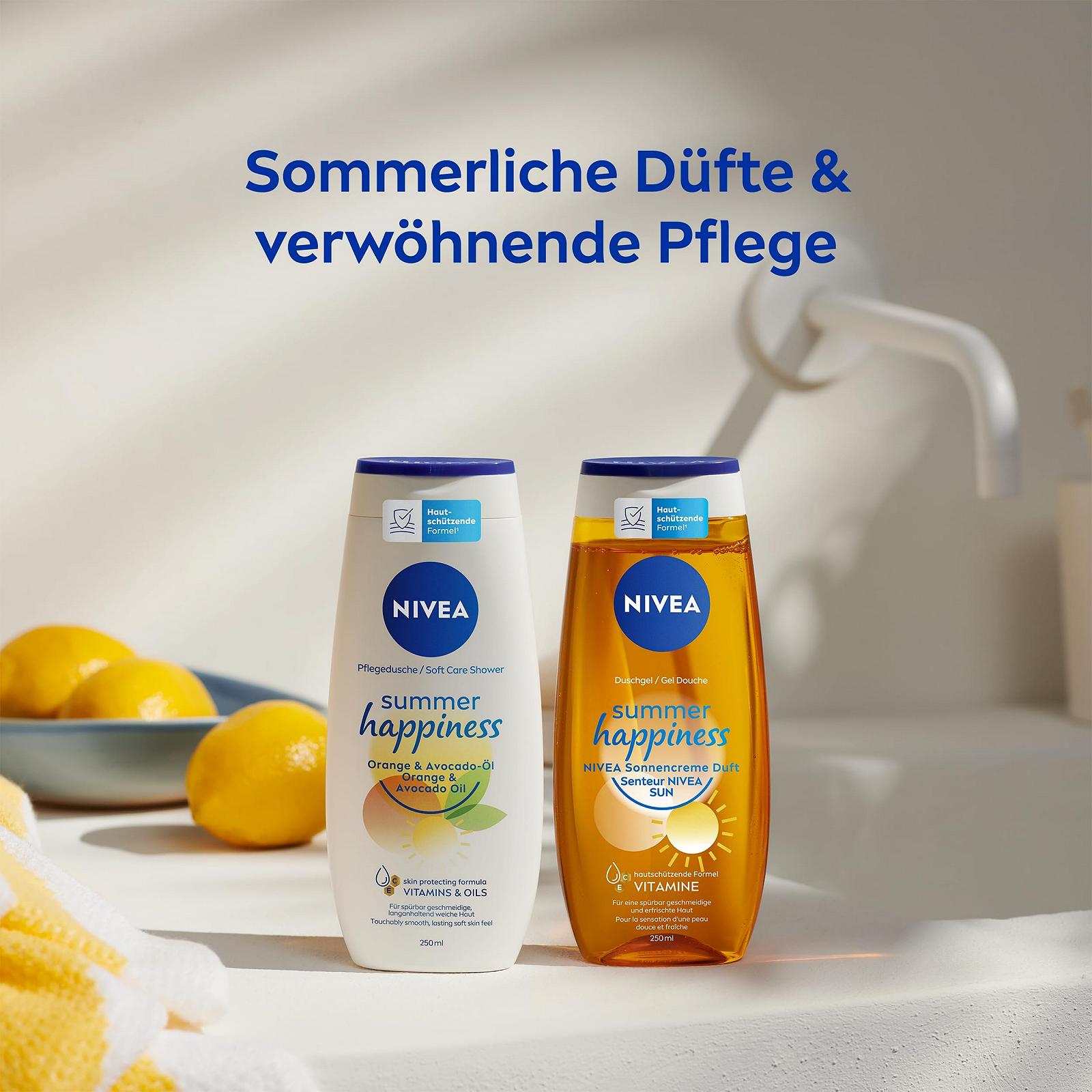 Гель для душа NIVEA Summer Happiness pH-нейтральный с витаминами C и E 250 мл, фото №7