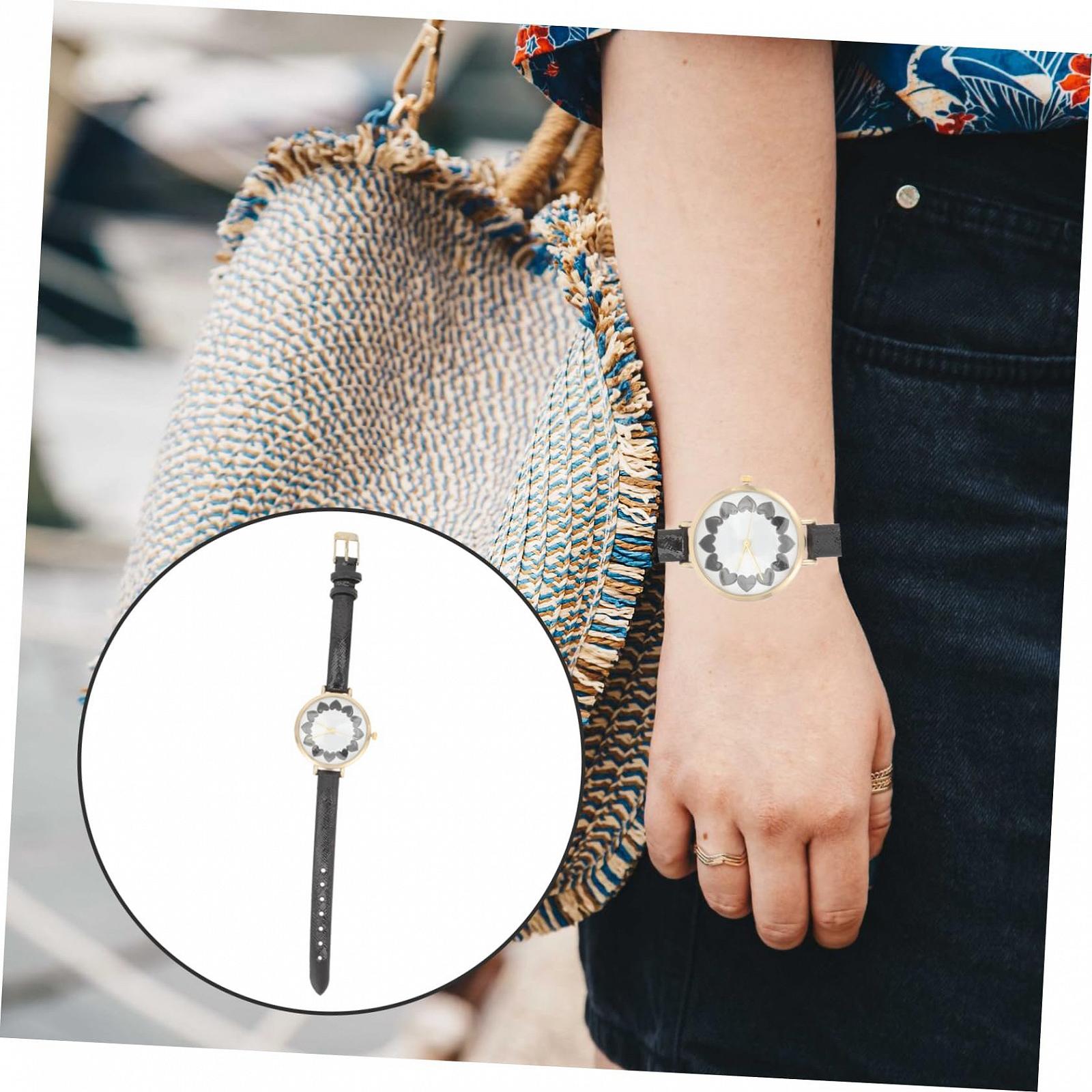 Кварцовий годинник LIFKOME Жіночий годинник Класичний годинник з браслетом Чорний, фото №7