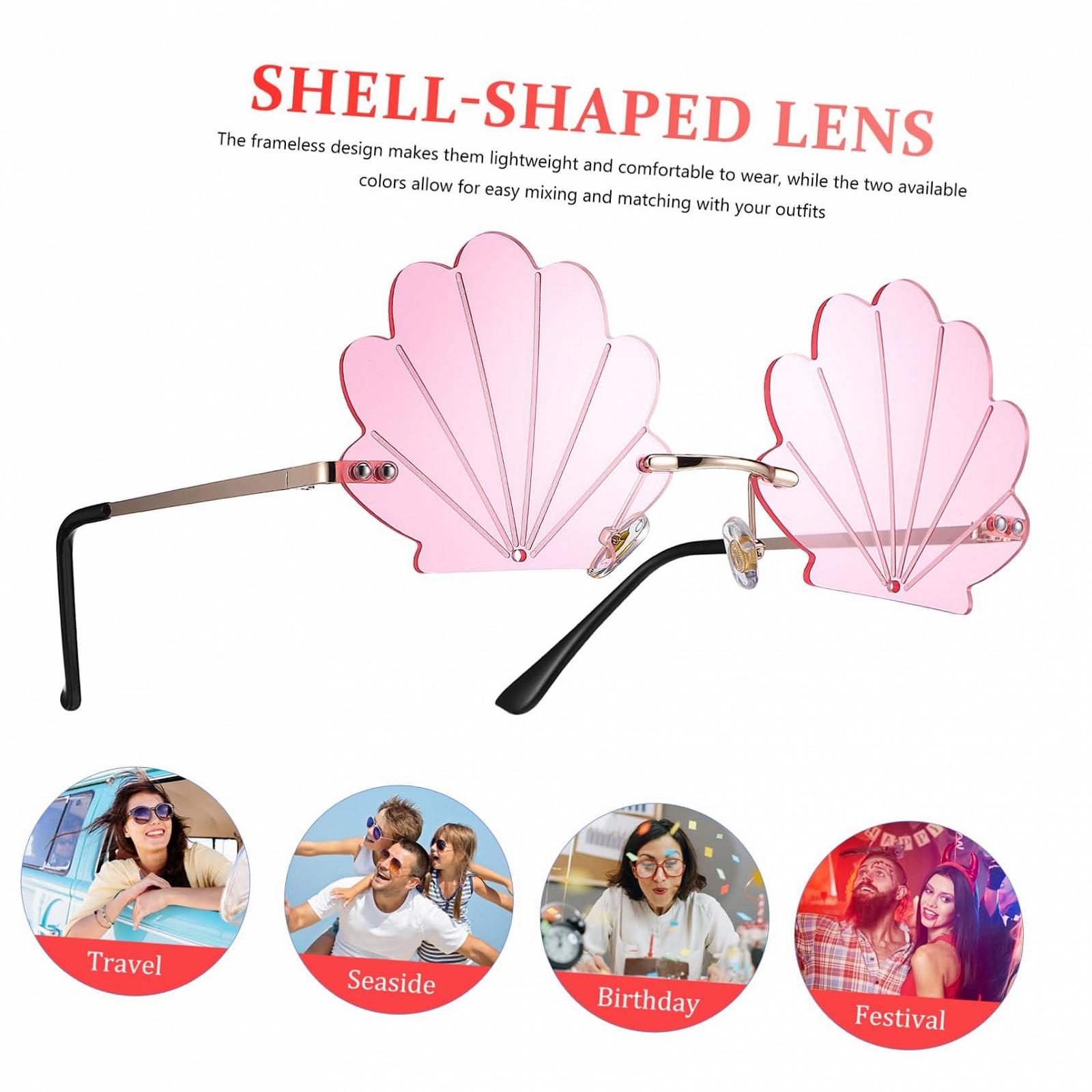 Сонцезахисні окуляри Без оправи WESIEVYA Різні кольори, 2 шт, фото №8