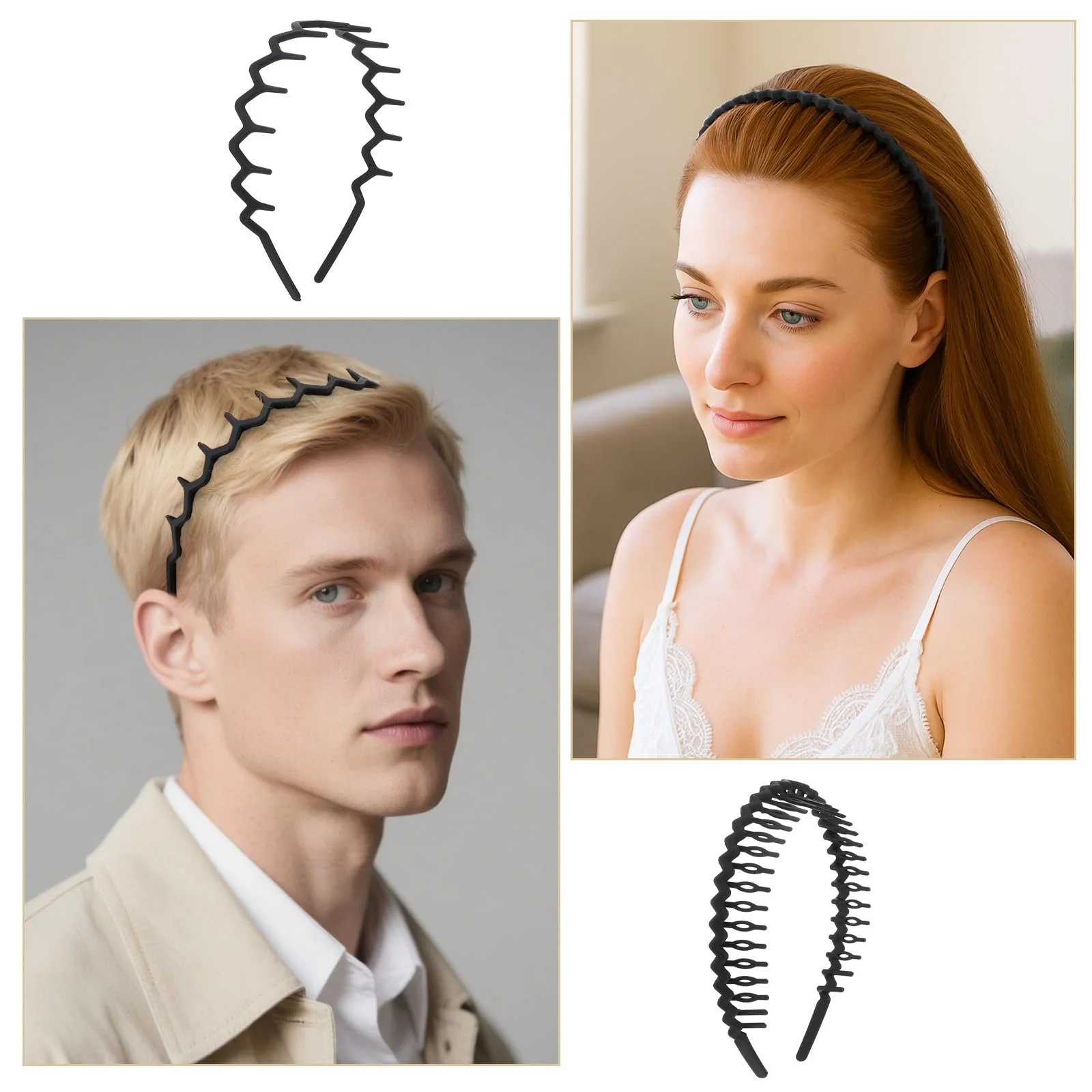 Набір гребінчастих обручів Zigzag, 5 шт., фото №4