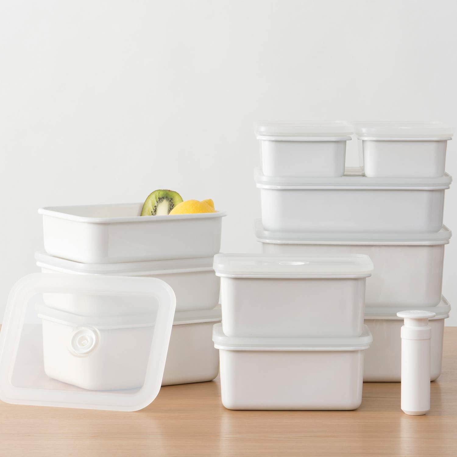 Вакуумний контейнер для зберігання продуктів HoneyWare Enamel XL 1,85 л 23,5 x 17,5 x 7 см, фото №6