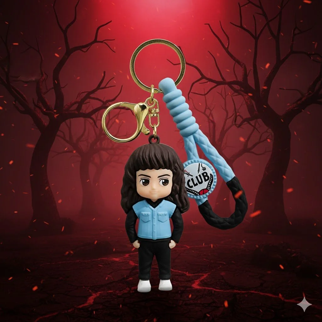 Брелок фігурка Едді Мансон із серіалу Дивні дива Stranger Things Eddie Munson на ключі, рюкзак, сумку, пенал, іграшка - 8 см, фото №1