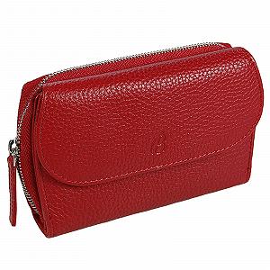 Кошелек кожаный GoBago Женский с RFID защитой Красный - Фото 1