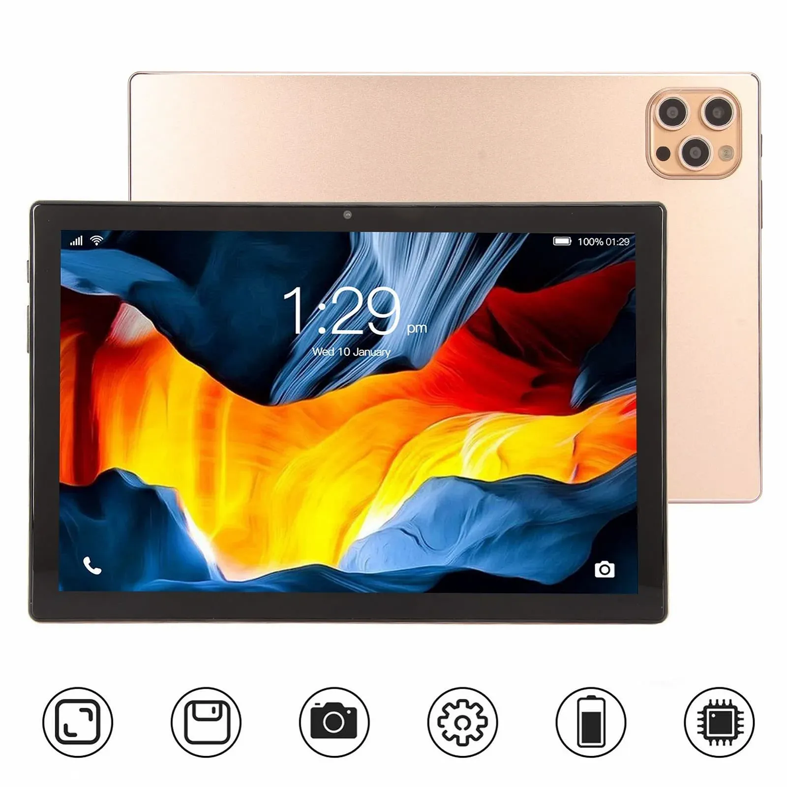 Планшет 10.1" FHD 8GB RAM 256GB ROM Octa Core 4G LTE 5G WiFi Case + Keyboard (EU-штекер), фото №6