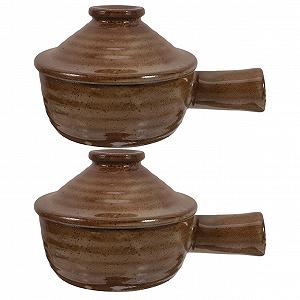 Набір керамічних горщиків Sosoport у японському стилі з кришкою Термостійкий 2 шт. - Фото 1