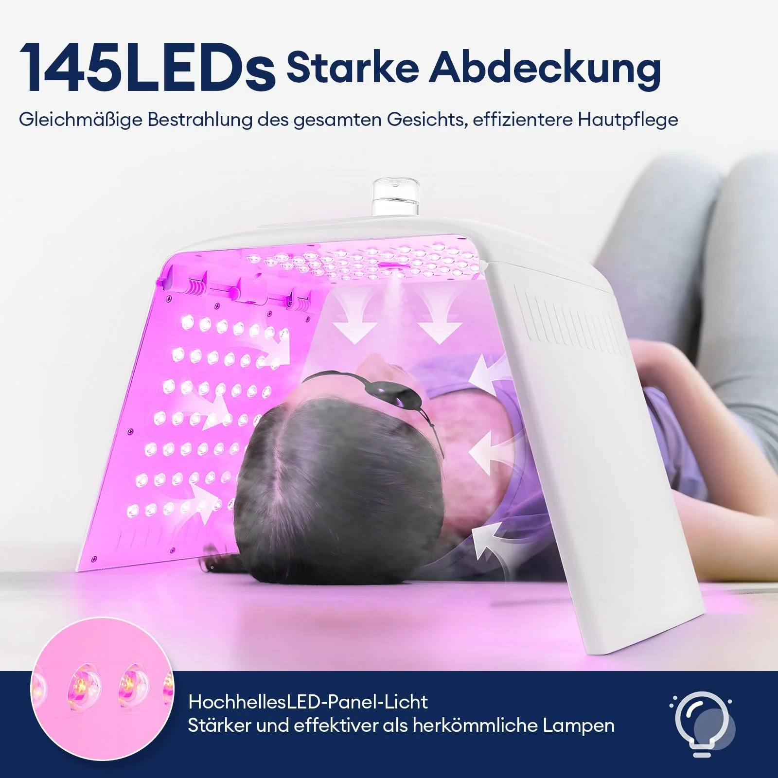 LED Маска для лица LIARTY Светотерапия, 7 цветов PDT LED Маска, Фототерапия для омоложения кожи, фото №4