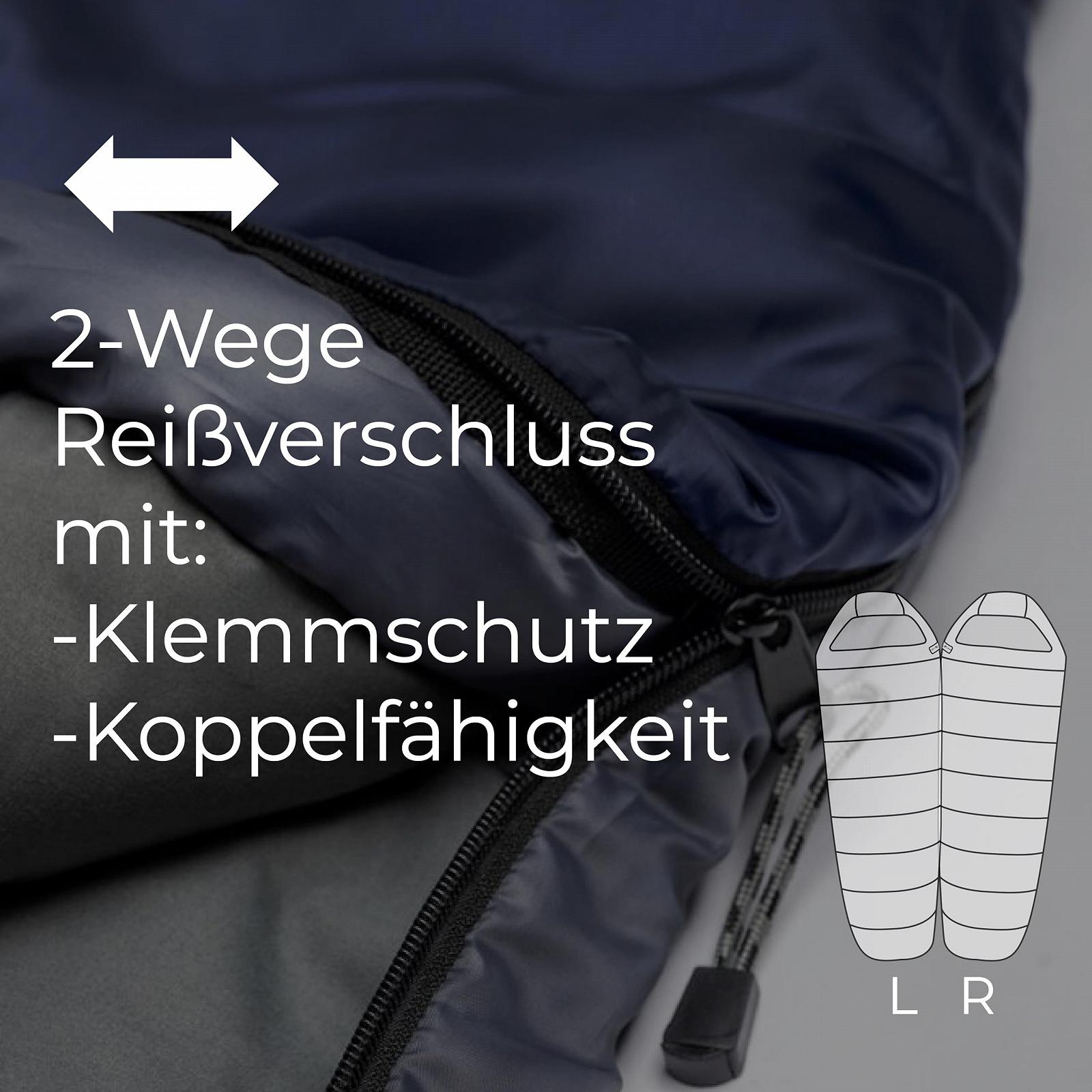 Спальный мешок EXPLORER® Tramp -9 °C + 9 °C 3 сезона 250 GSM 1300 г комбинируемый 230 x 80 x 55 см, фото №5