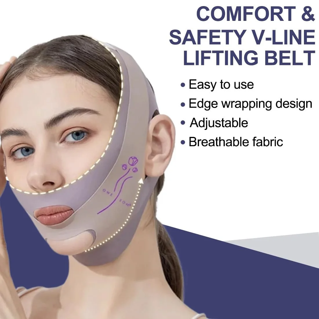 Маска для сну для формування обличчя GGUFAY V-подібна, фото №2