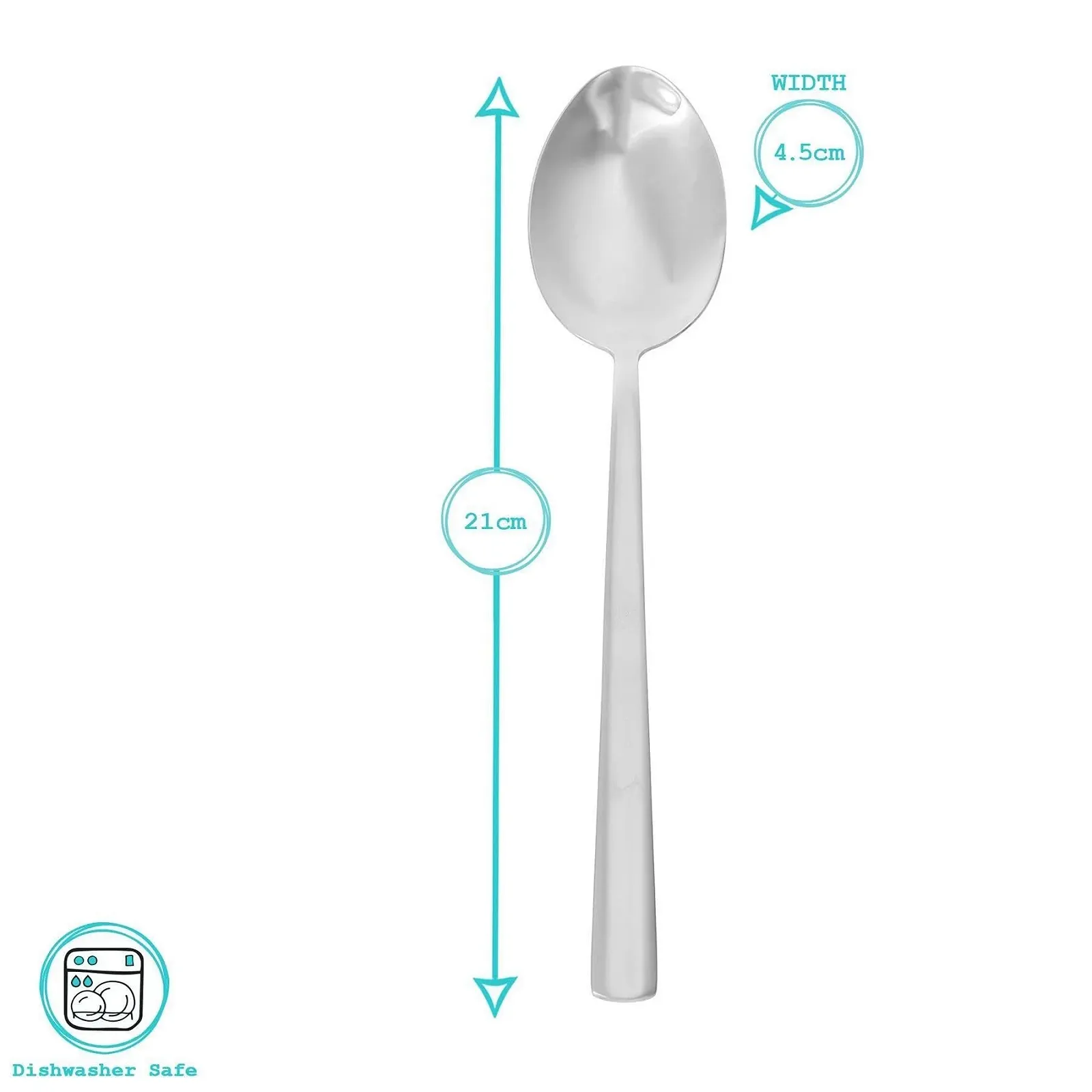 Ложка десертна Argon Tableware Tondo 21 см, 6 шт, нержавіюча сталь, фото №7