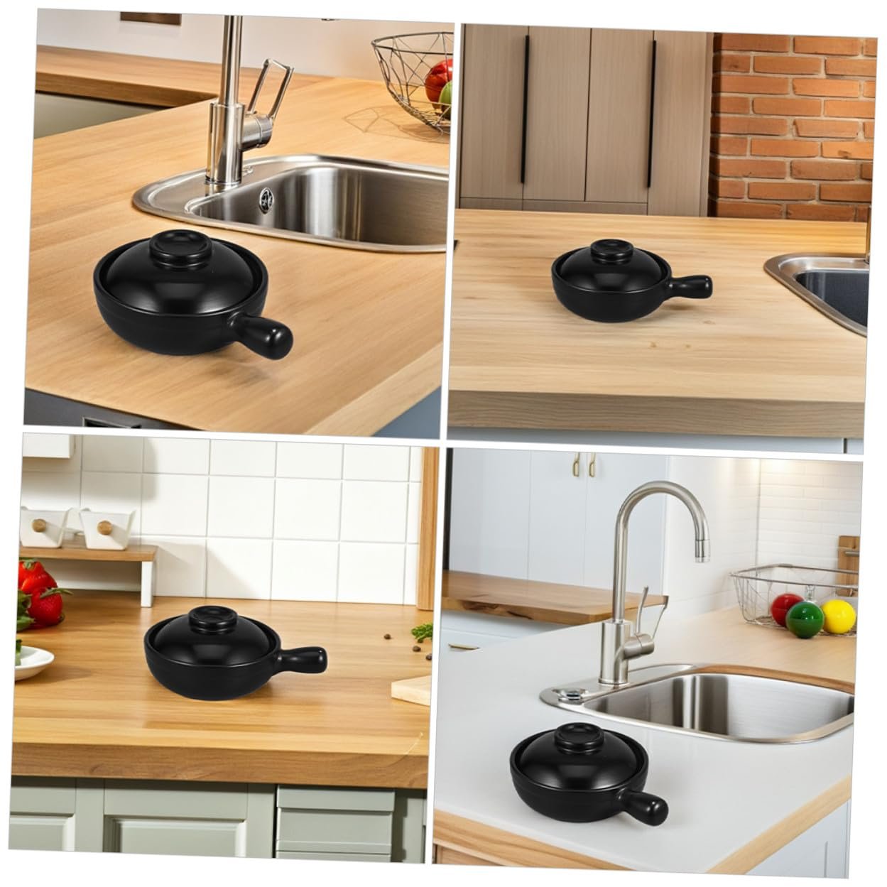 Глиняний горщик для тушкування Традиційний китайський для рівномірного нагрівання термостійкий портативний, фото №8