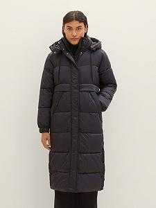 Куртка Puffer coat with a hood 1037596ХХ14482 Tom Tailor Чорний XS - Фото 1