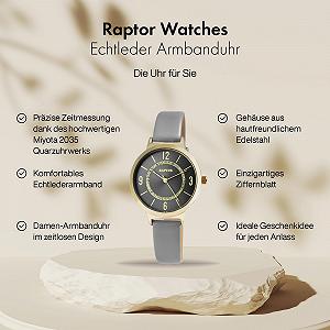 Жіночий годинник Raptor Lieke RA10228, шкіра, штучний камінь, аналоговий, кварцовий synthetic.ua - Фото 1