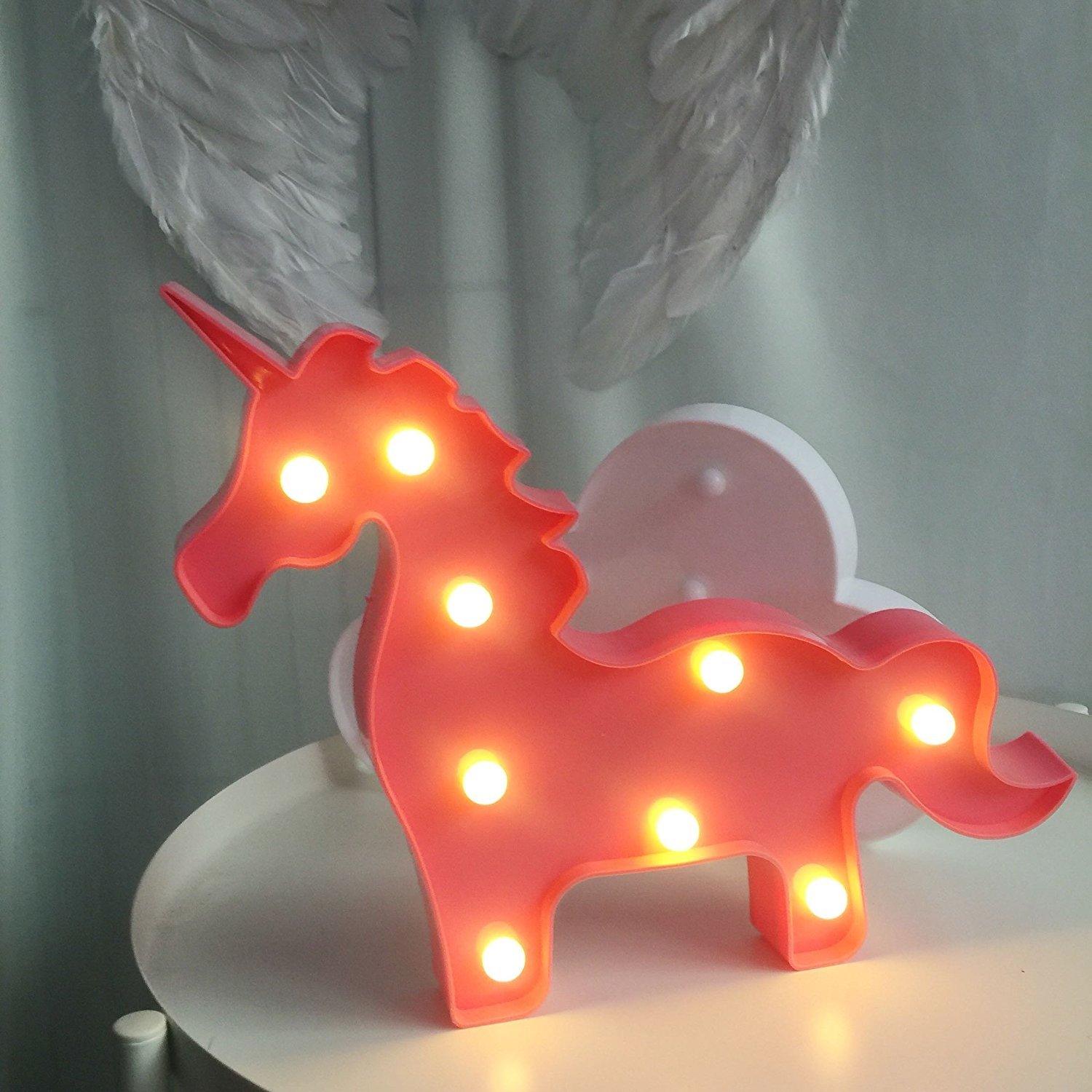 Світильник Trendario LED Ночнічник для дітей Бордовий Одноріг Рожевий, фото №3