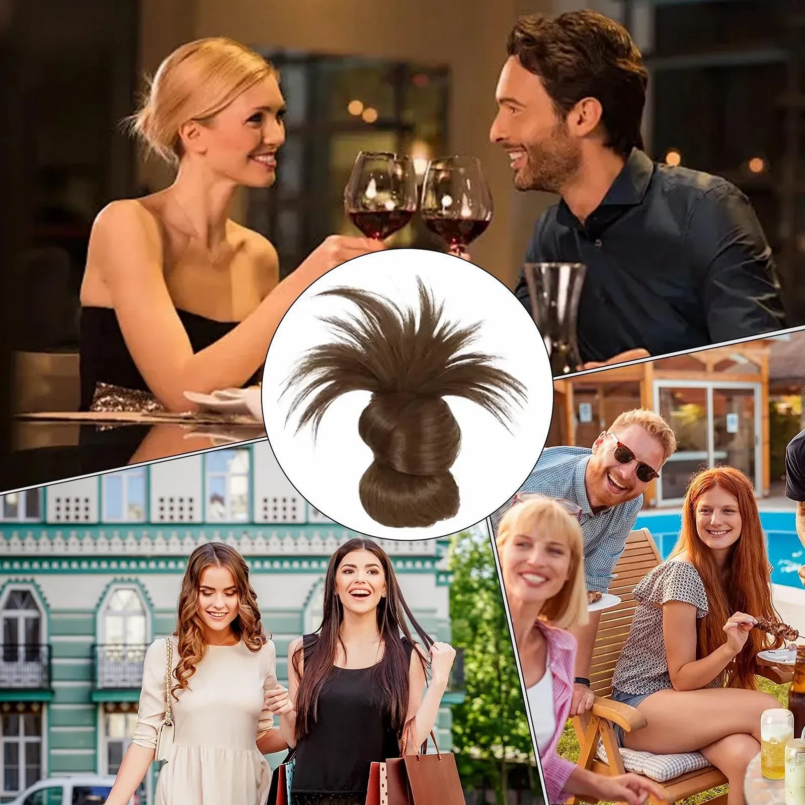 Заколка для волос Пучок перьев, Накладной пучок, Заколка-коготь, Легкий Натуральный для женщин и девушек, фото №4 Заколка для волос Пучок перьев, Накладной пучок, Заколка-коготь, Легкий Натуральный для женщин и девушек, фото №4