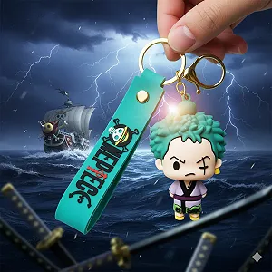 Брелок Ван піс Зоро One piece Zoro манга дитячий брелок на рюкзак, ключі 7 см - Фото 1
