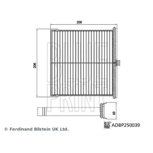 Фильтр салона BLUE PRINT ADBP250039 для MAZDA, фото №4