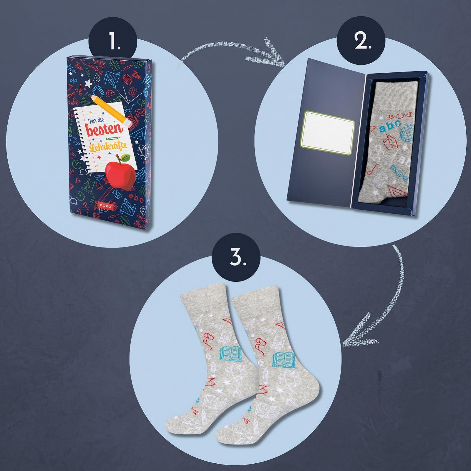 Носки Soxo Teacher Женские Мужские Хлопковые Длинные 2 Размера, фото №2