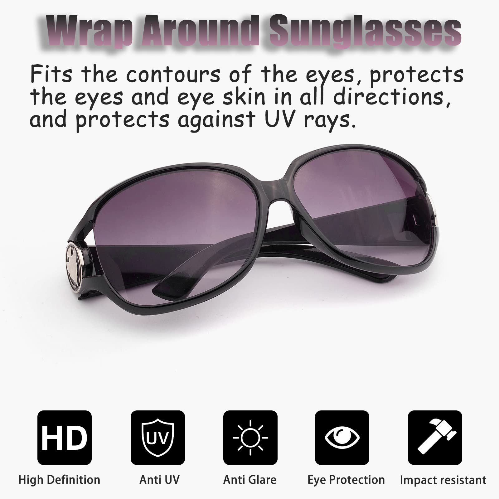 Сонцезахисні окуляри E & R Elegant Rabbit Класичні вінтажні 2 шт. 3043, Чорний/Коричневий, M, фото №6