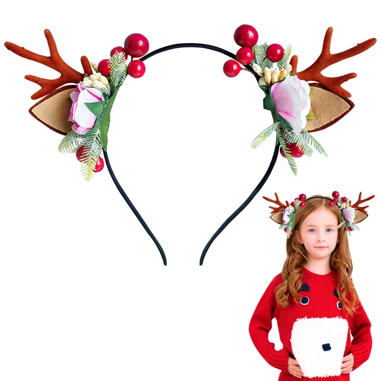 Обруч Різдвяні роги, фото №1