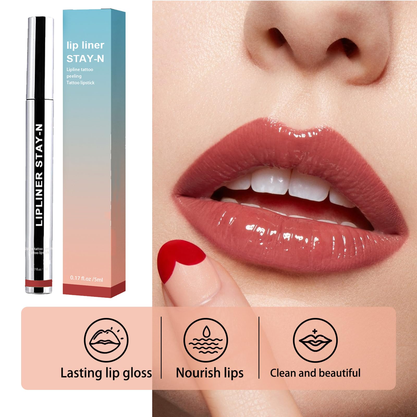 Олівець для губ Waterproof Peel Off Lip Liner Removable, фото №2