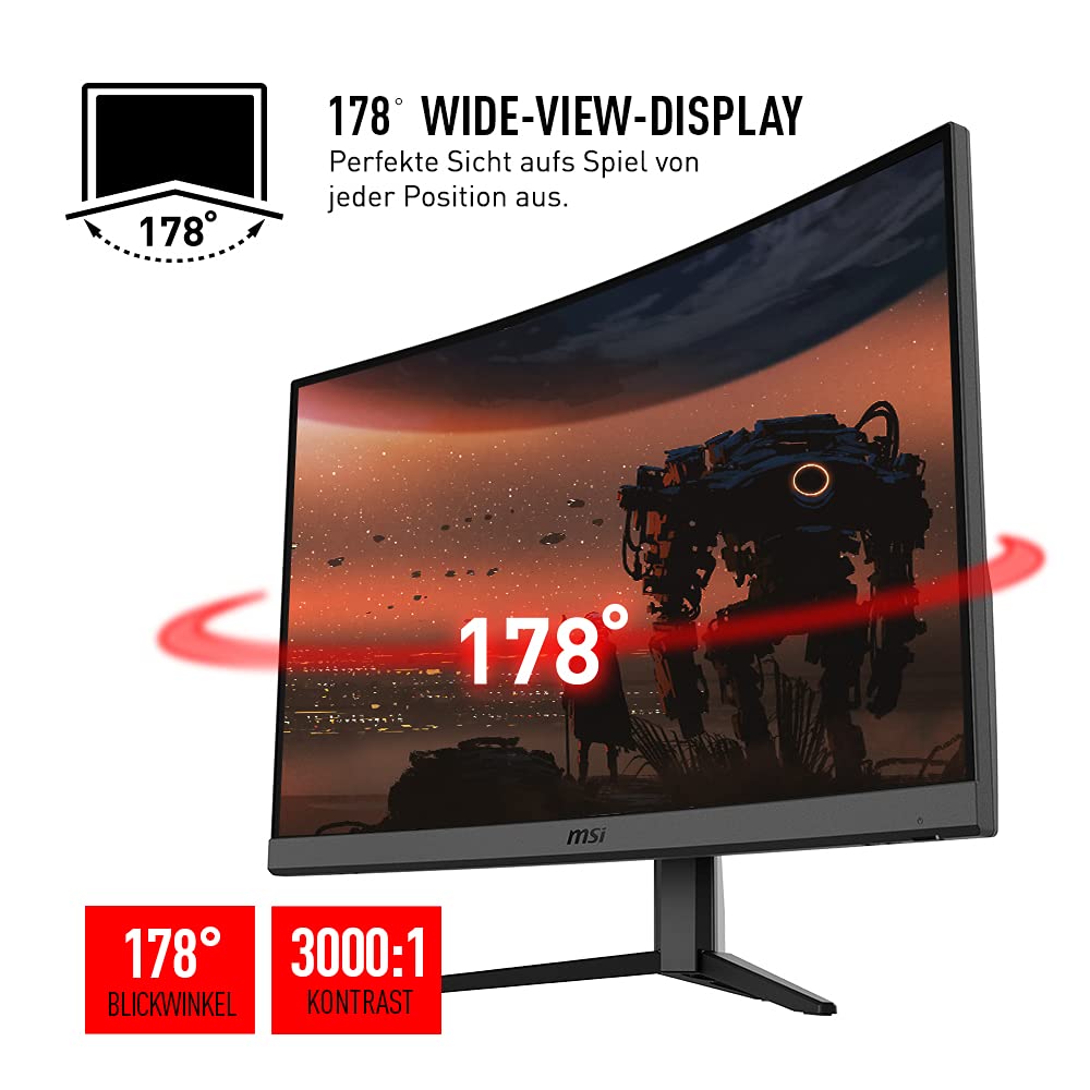 Монітор MSI Optix G32C4 32" FHD 165Hz VA FreeSync HDMI DP чорний версія DE, фото №6