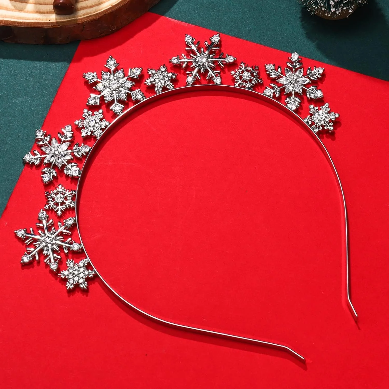 Обруч Рождественский Снежинка, фото №7