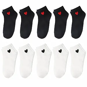 Женские носки Много пар носков Женские повседневные носки Спортивные носки Домашние носки Теннисные носки Дышащие Черные Белые Спортивные носки Хлопковые носки для мужчин и женщин 35-42 - Фото 1