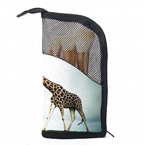Набір пензлів для макіяжу з сумкою-органайзером African Giraffes of the Meadow Two, 12 штук, кольоровий-89 - Фото 1