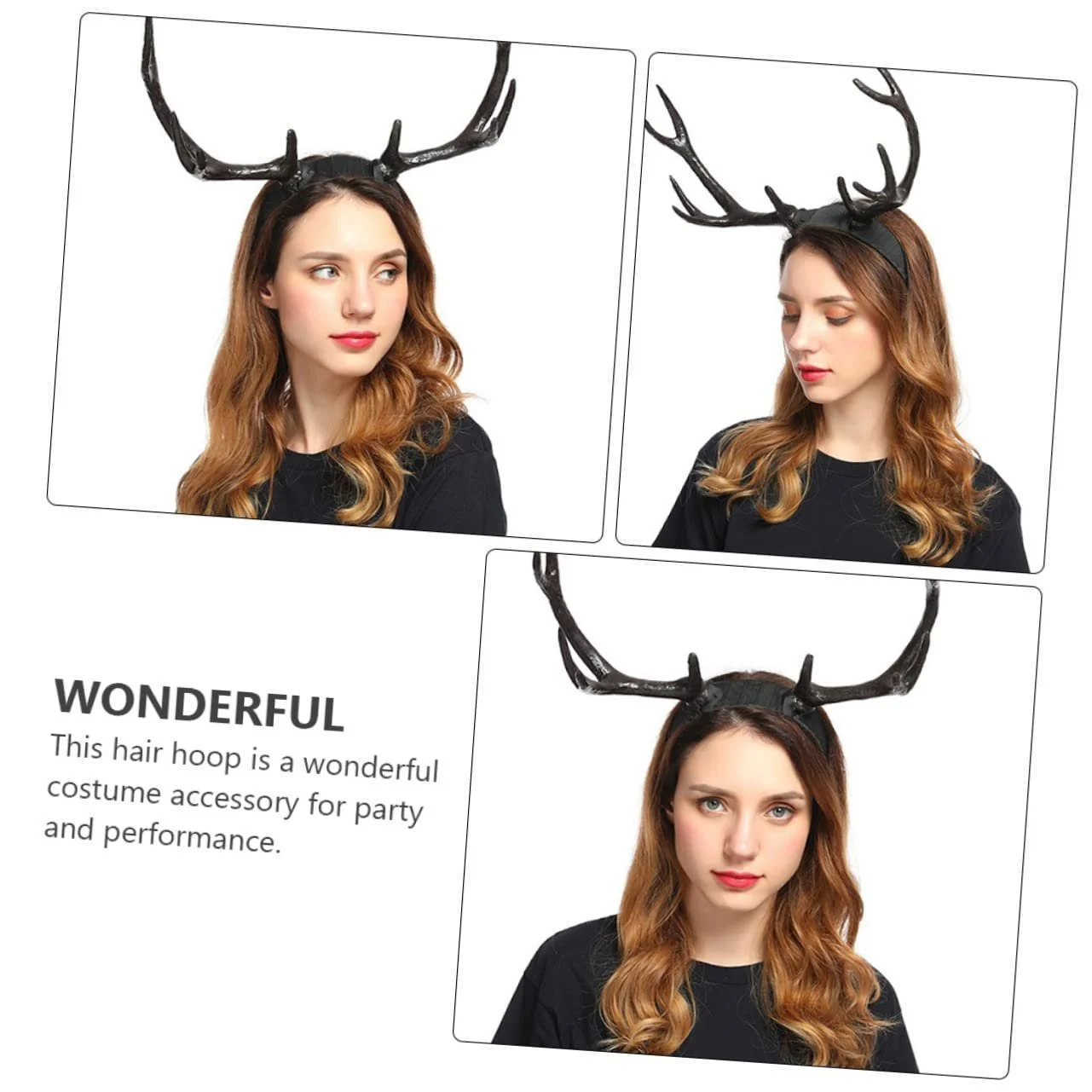 Обруч для волосся Різдвяні оленячі роги VALICLUD, фото №7