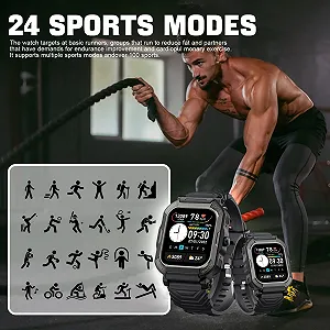 Смартгодинник SUPBRO для чоловіків та жінок з функцією телефону synthetic.ua - Фото 1