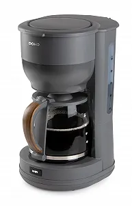 Капельная кофеварка DOMO Wood You Series DO754K 1,25 л 10 чашек Матовый серый с отделкой под дерево - Фото 1