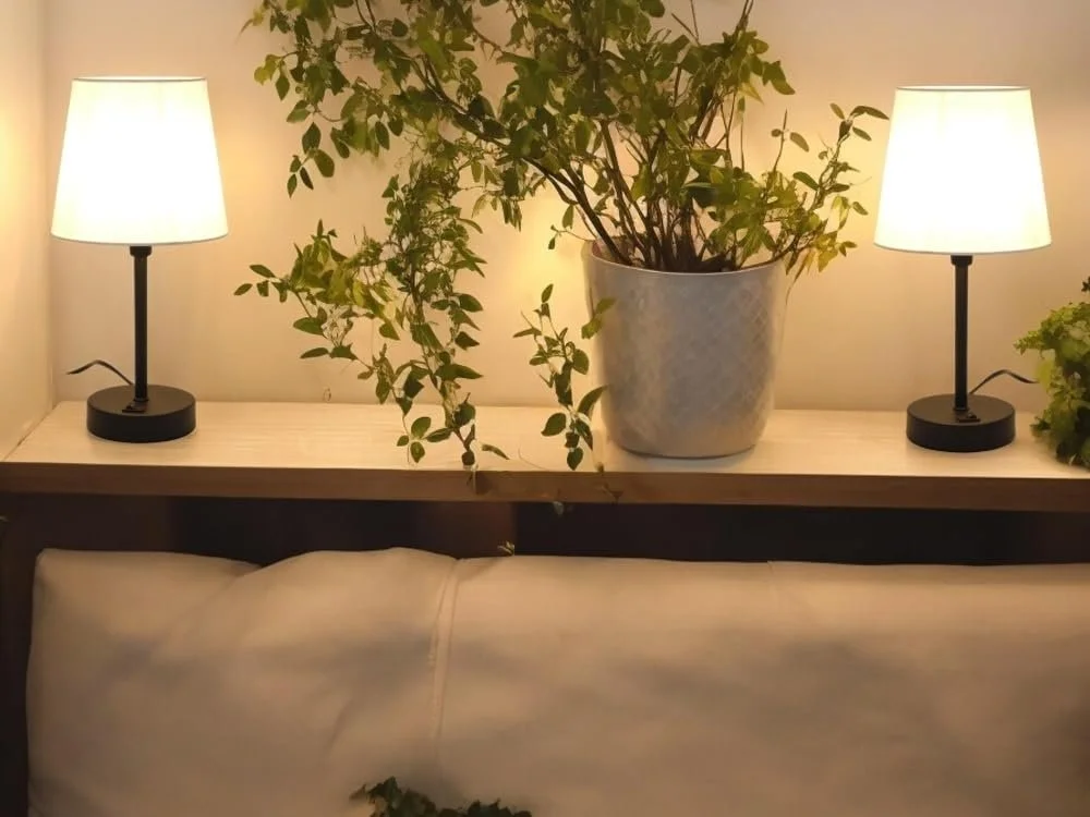 Настільна лампа Dapo Linda Комплект із 2 шт. Метал Тканинний абажур 36 см, фото №6