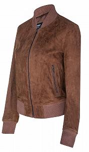 Бомбер Infinity Leather MA-1 Varsity Женская Куртка из Натуральной Замши Козы synthetic.ua - Фото 1