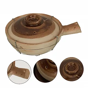 Кастрюля-сотейник PRETYZOOM Традиционный песчаный горшок для медленного приготовления Равномерное распределение тепла Энергосберегающая synthetic.ua - Фото 1