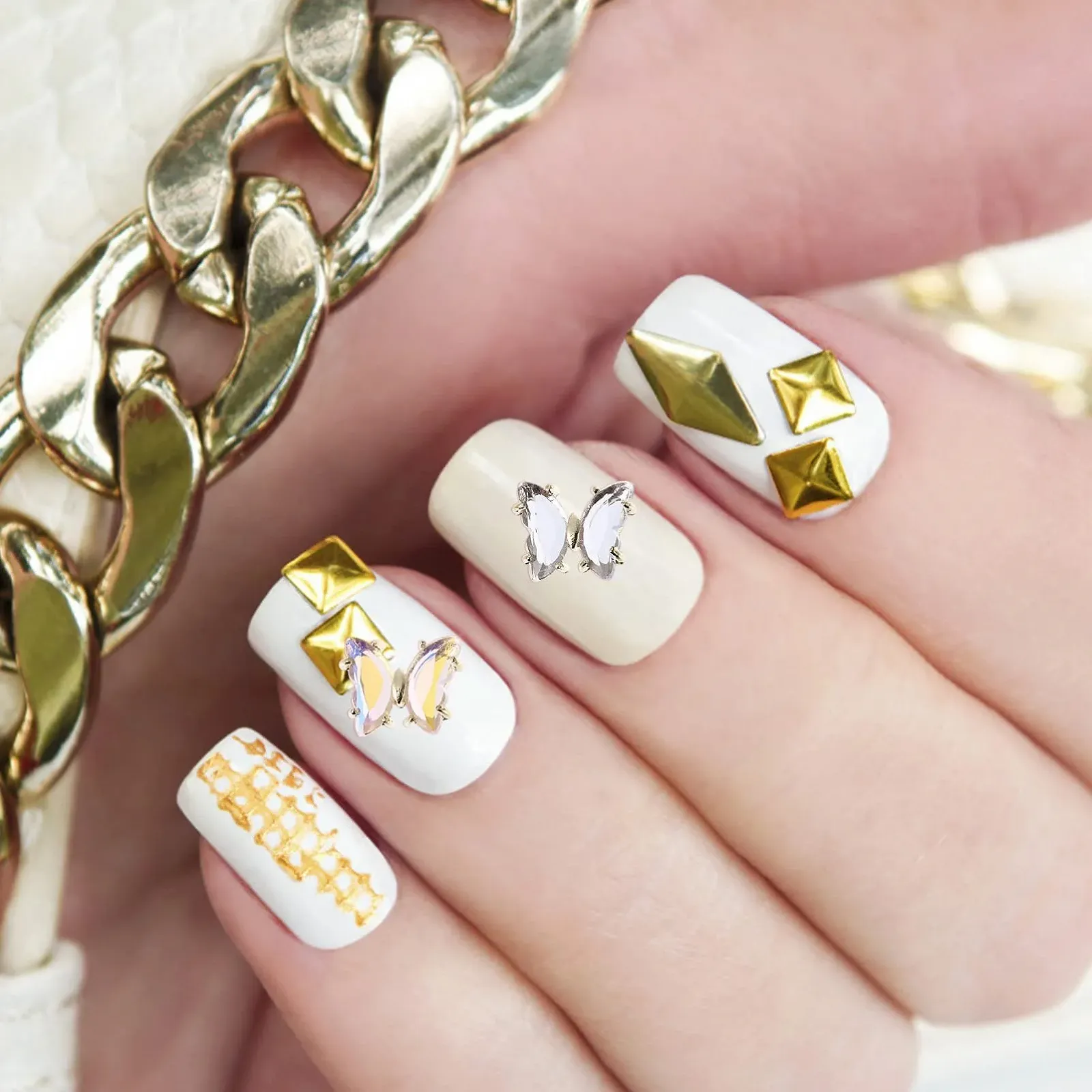 Украшения для ногтей Бабочки 3D Mobestech Мини Бабочки Блестки Декор для ногтей Ювелирные изделия Наклейки для ногтей Украшения для ногтей Наклейки для ногтей для женщин Девушек, фото №6