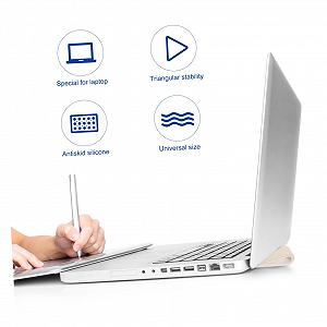 Подставка для ноутбука BESPORTBLE Регулируемая, 2 шт., Силиконовое покрытие, Пластик, Вентилируемая, Нескользящая, Легкая, Для офиса и дома, Эргономичный угол наклона synthetic.ua - Фото 1