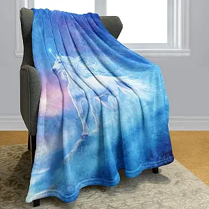 Покривало YISUMEI Фланелева М'яка Флісова Покривало Єдиноріг Фентезі 150 x 200 см synthetic.ua - Фото 1