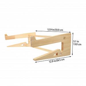 Подставка для ноутбука Деревянная, Приподнятая Подставка для ноутбука Компактная и Легко Вентилируемая для Охлаждения Эргономичная Подставка для Офиса Дома и Использования synthetic.ua - Фото 1