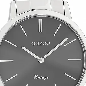 Годинник чоловічий Oozoo Vintage з браслетом з нержавіючої сталі Flat 42 мм synthetic.ua - Фото 1