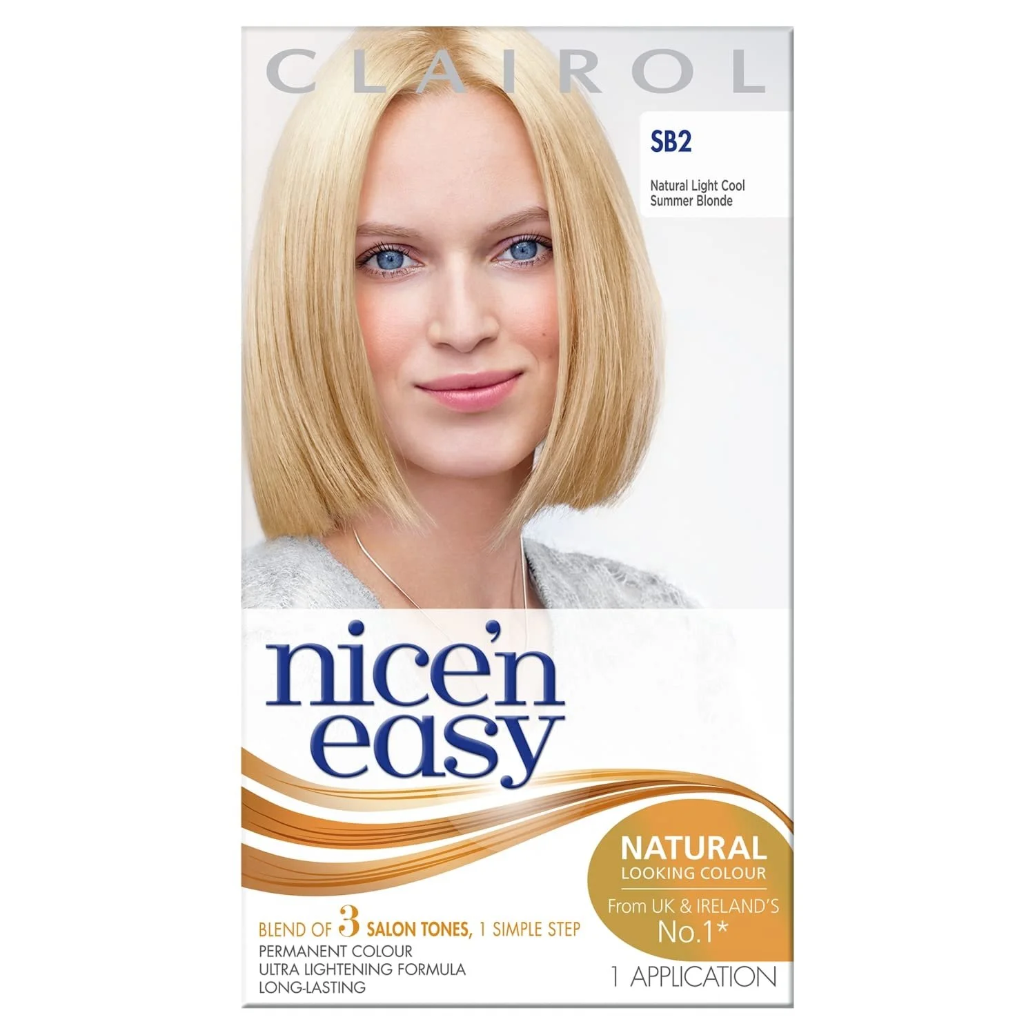 Фарба для волосся Clairol Nice'n Easy Перманентна SB2 Ультра Світлий Холодний Літній Блонд, фото №1