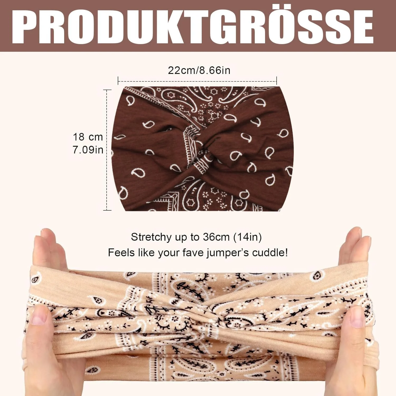 Пов'язка на голову Широка еластична тонка, фото №2